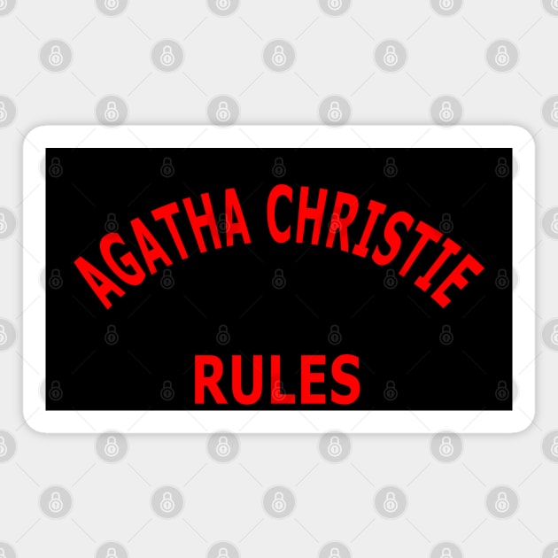 Agatha Christie Rules Magnet by Lyvershop